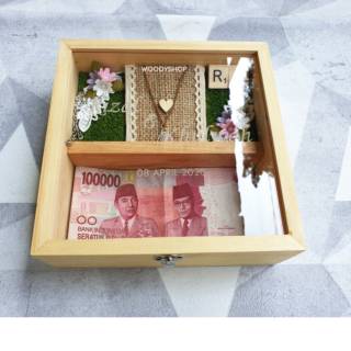  KOTAK  MAHAR  KAYU KOTAK  MAHAR  KALUNG DAN UANG  KOTAK  MAHAR  