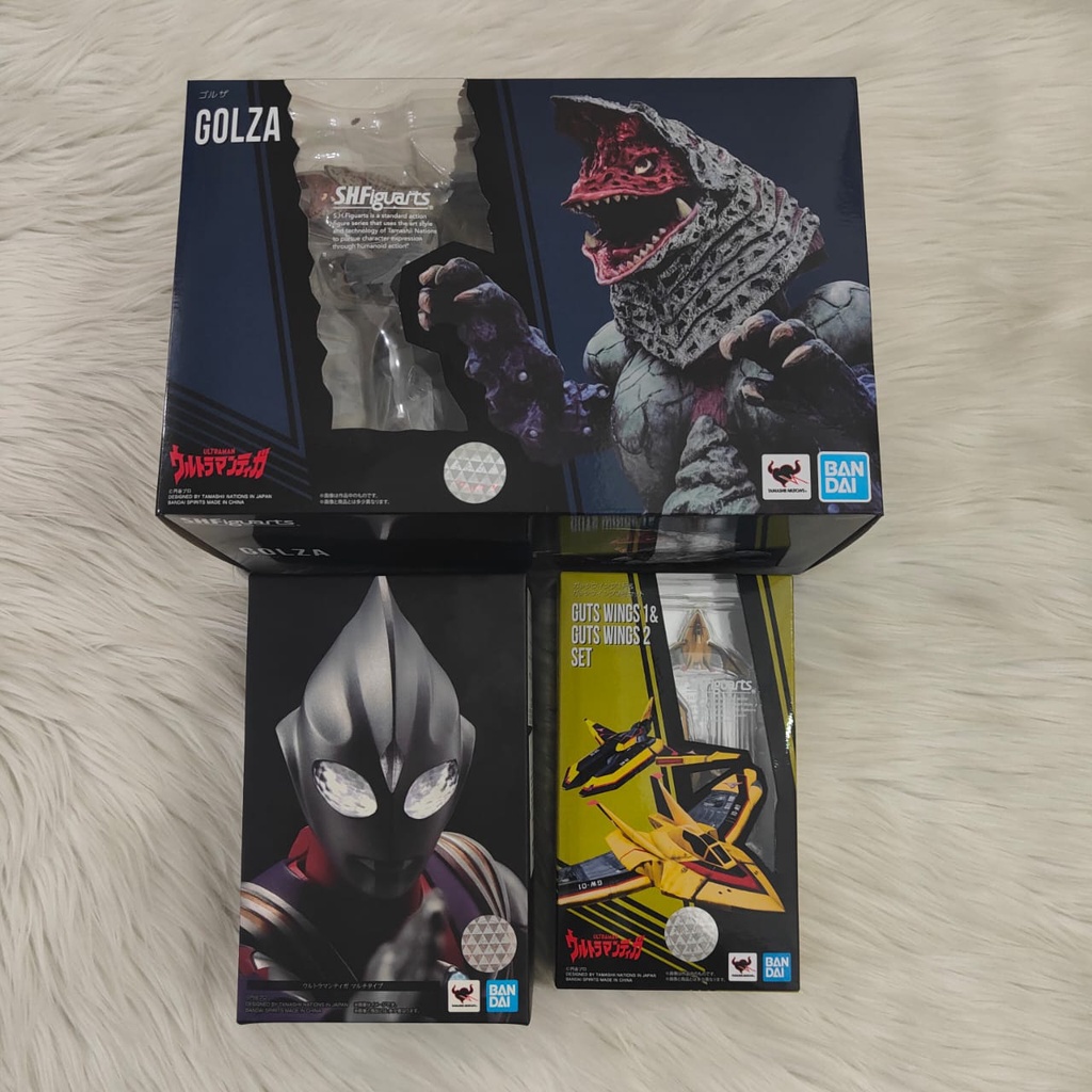 SHF ss Ultraman tiga,SHF GOLZA,SHF guts wing 1 & guts wing 2 SET
