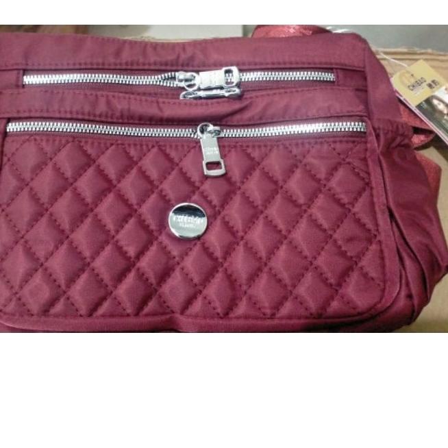 ❅ Tas Wanita Import Jinjing Dan Selempang CHIBAO Bordir Bahan Parasut - DS011 ✮