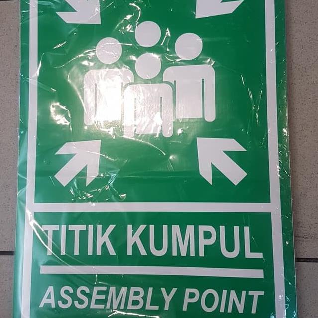 

SIGN K3 RAMBU STICKER LABEL TITIK KUMPUL 40X60CM