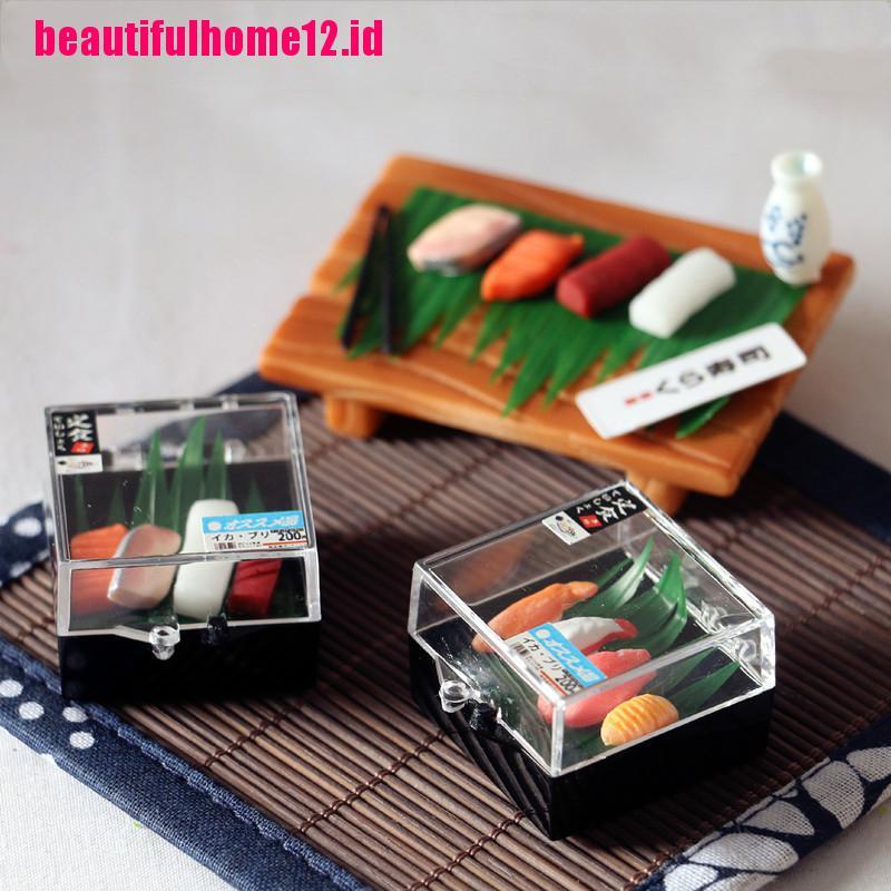 Mainan Miniatur Sushi Makanan Jepang Skala 1 / 6 Untuk Aksesoris Dapur Rumah Boneka