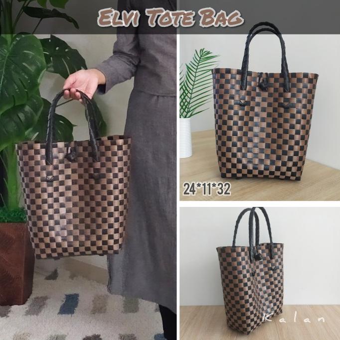 Tote Bag Tas Anyam Plastik Shopping Bag Tas Pantai Tas Jali Hampers