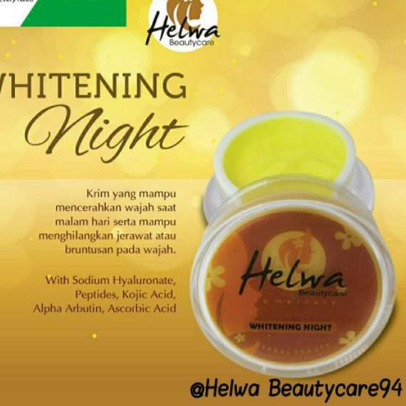 ❊ WHITENING NIGHT ECER BASIC SKINCARE HELWA BEAUTYCARE ♟