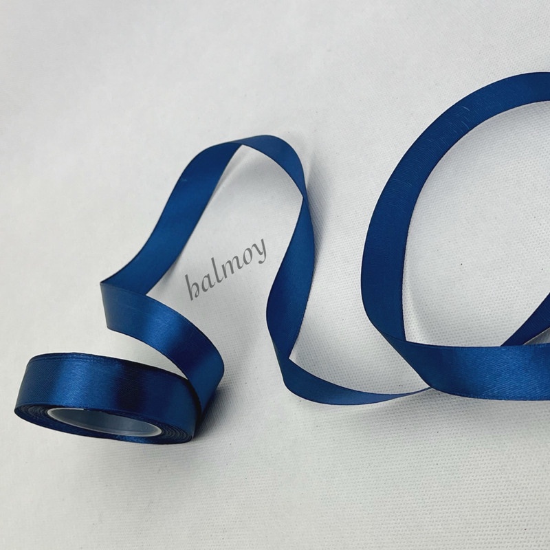

PITA SATIN KAIN 3/4 INCI / 2 CM WARNA BIRU DONGKER #038