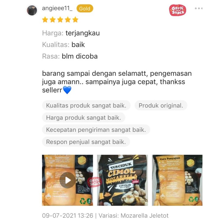 Cimol Mozarella Terciduk Extra Keju Leleh Khas Bandung Best Seller (130g)