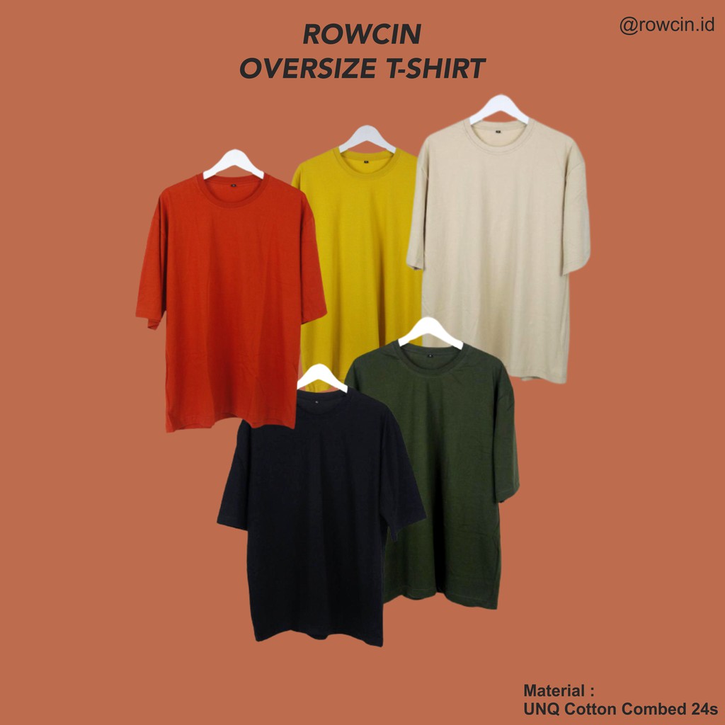 KAOS POLOS OVERSIZE UNISEX KATUN COMBED 24S PREMIUM BAHAN KATUN ORGANIK OVERSIZED TSHIRT