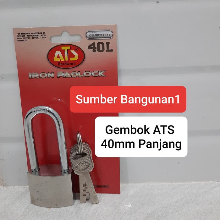 Gembok 40mm ATS panjang kunci gembok rantai besar