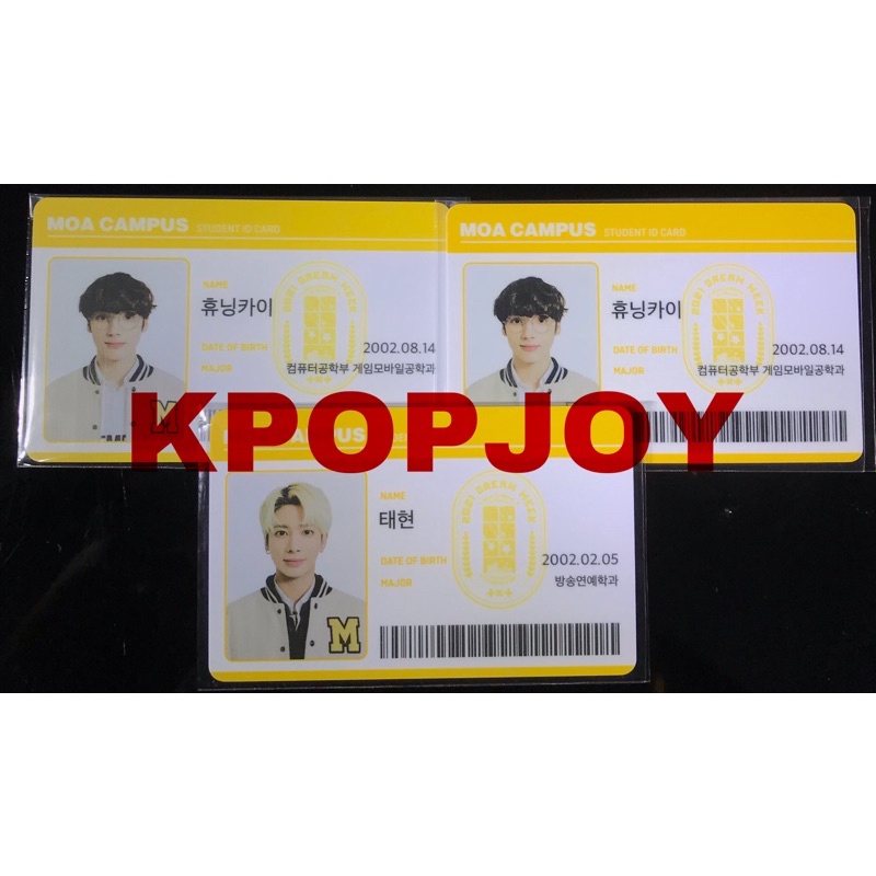 MOA CAMPUS STUDENT ID CARD TAEHYUN HUENINGKAI