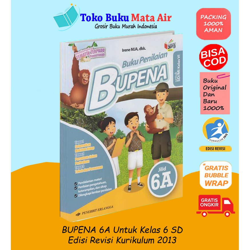 Bupena Buku Penilaian Jilid 6a Untuk Sd Mi Kelas Vi K13n Erlangga Shopee Indonesia