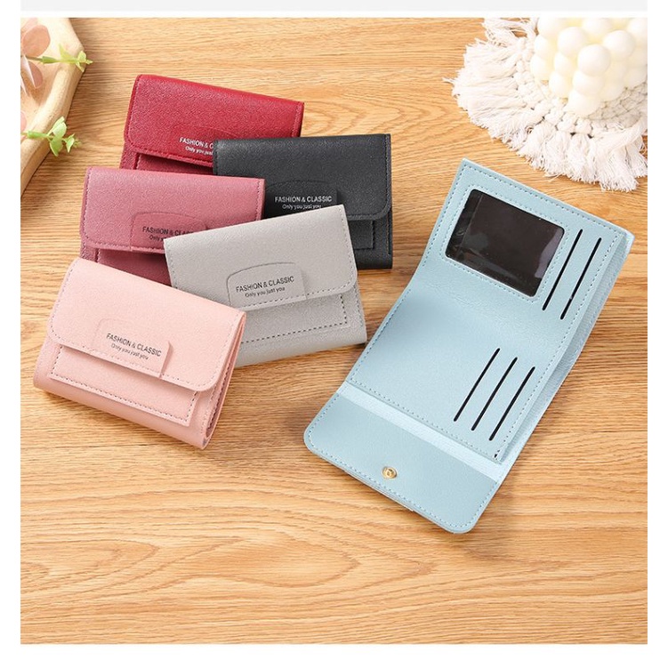 EV D 813 dompet lipat  wanita pendek murah/dompet wanita mini import murah cantik real pic