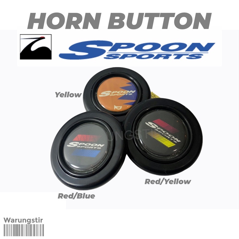 SPOON SPORT HORN BUTTON STEERING WHEEL - TOMBOL KLAKSON STIR MOBIL RACING HONDA SPOON