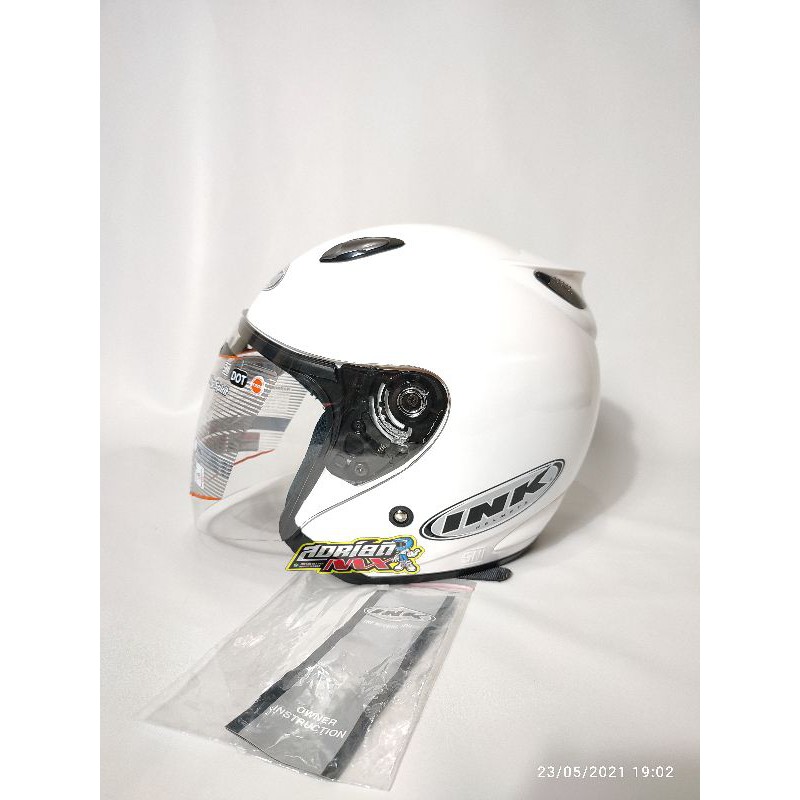 HELM INK CENTRO JET SOLID WHITE HELM INK CENTRO JET POLOS PUTIH HELM INK CENTRO ORIGINAL 100% NO KW
