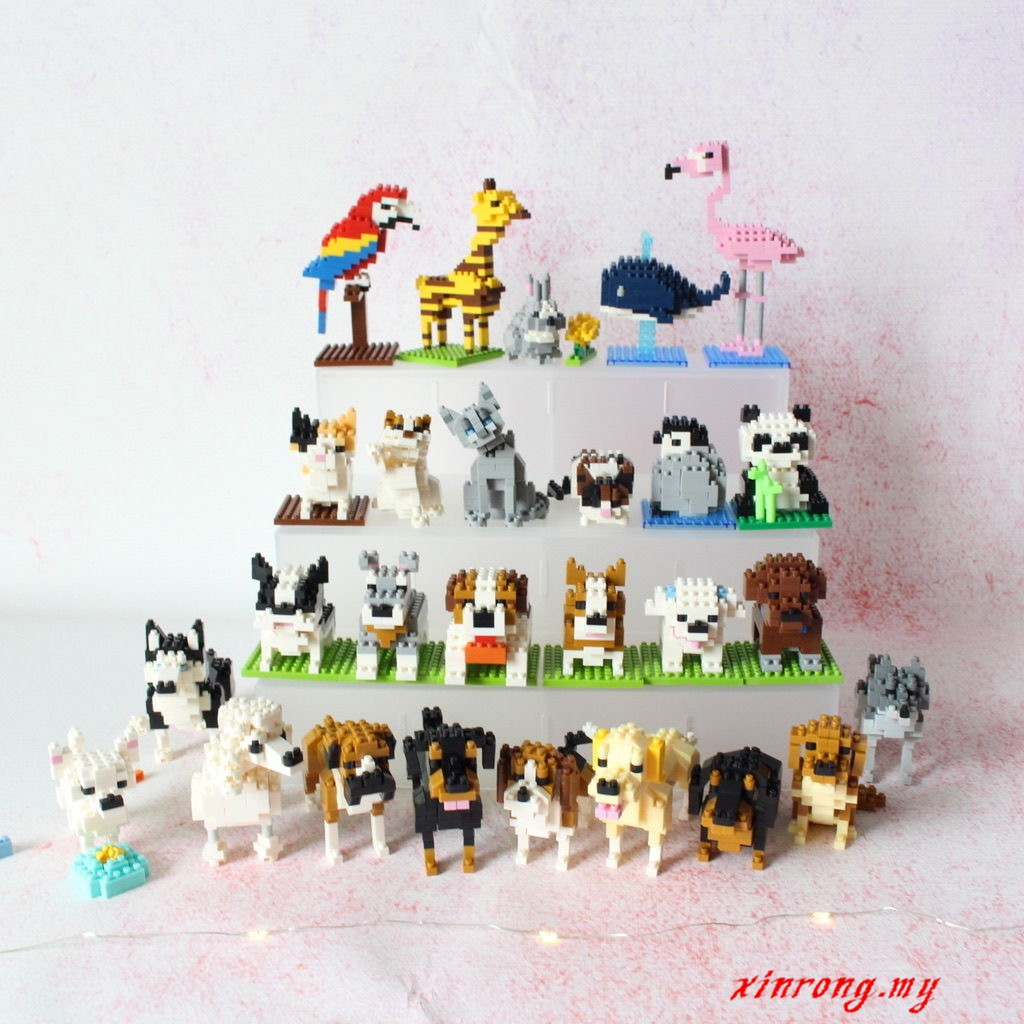 Mainan Balok Bangunsusun Mini Model Lego Seri Disney Mickey Mouse donald duck goofy dog Nano