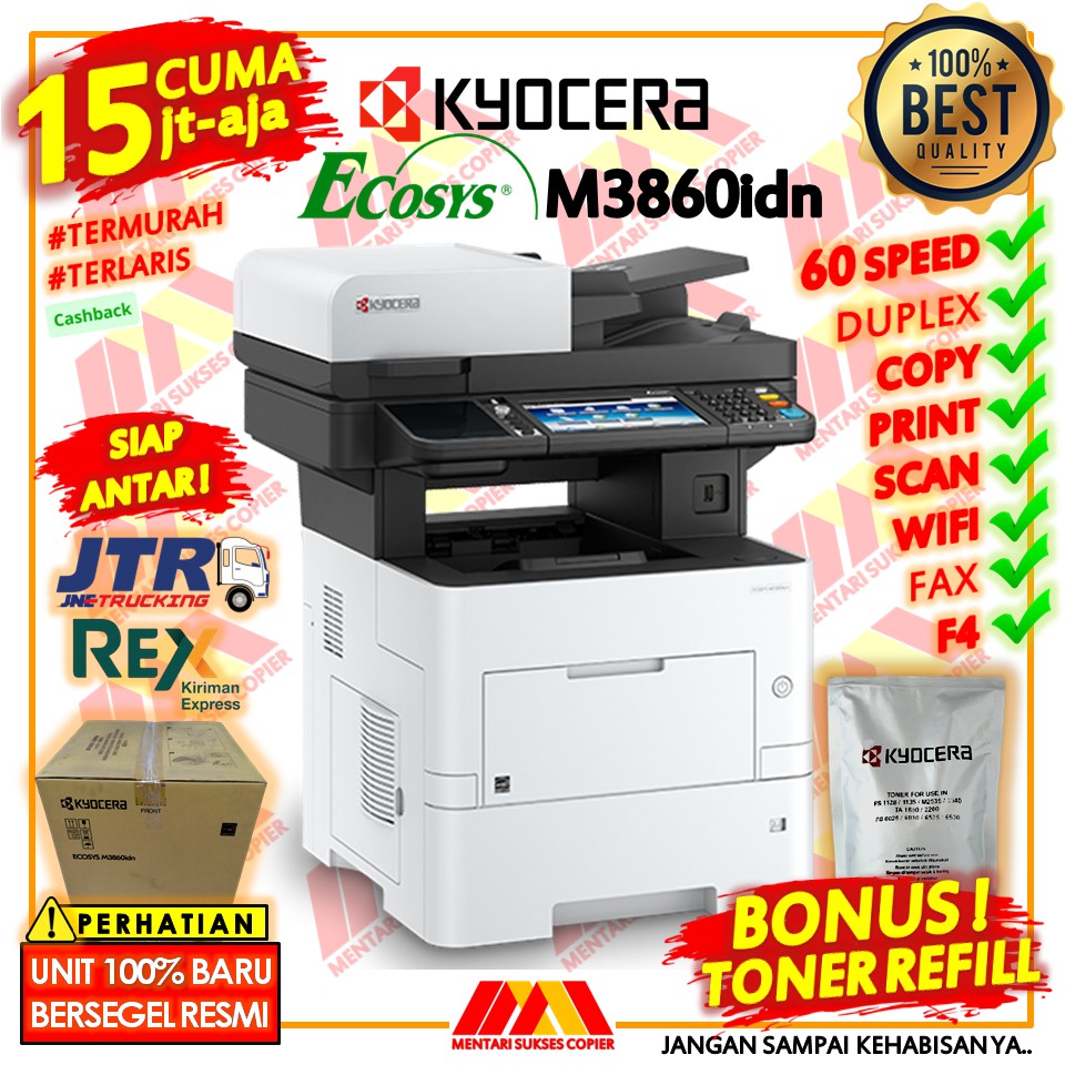 MESIN FOTOCOPY KYOCERA ECOSYS M3860IDN - PRINTER LASER UP TO 62 SPEED