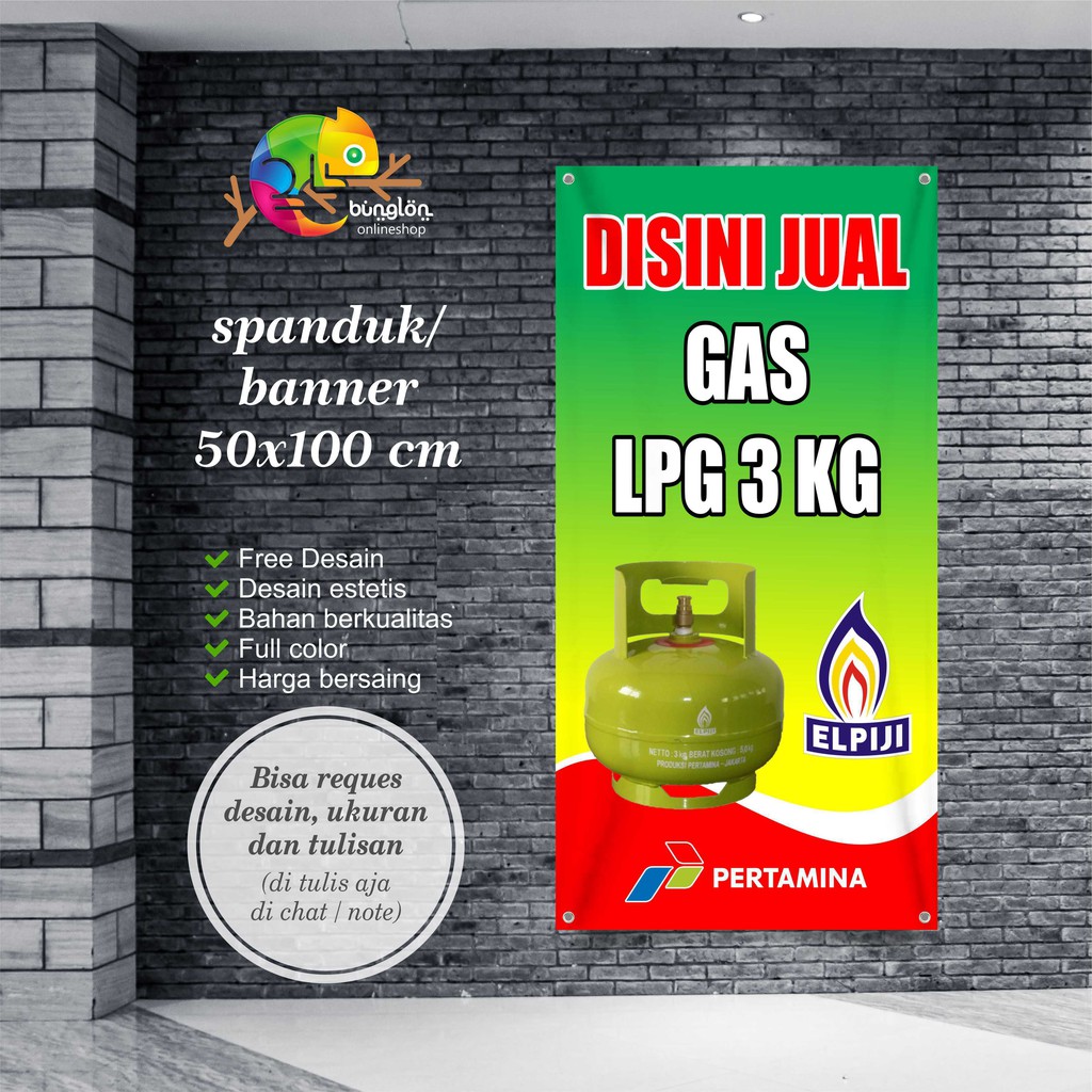 Spanduk, Banner Kecil Jual Gas Elpiji
