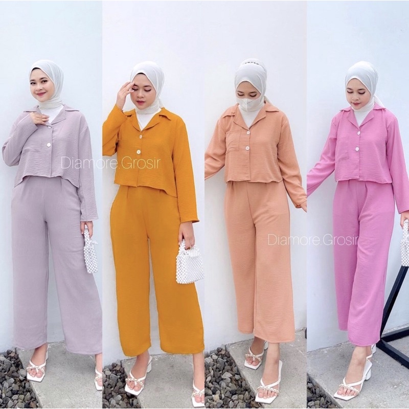 MOLA ONE SET CROPTY / ONE SET CRINKLE CROP PREMIUM