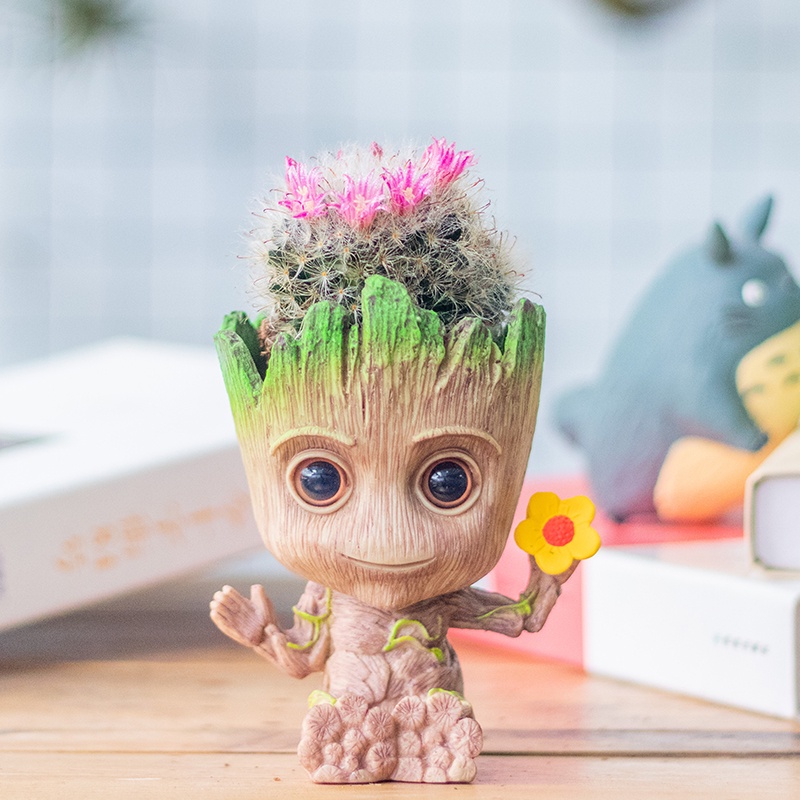 Pot Bunga Desain Marvel Guardians of The Galaxy Baby Groot Tree Man Untuk Hadiah Natal Anak