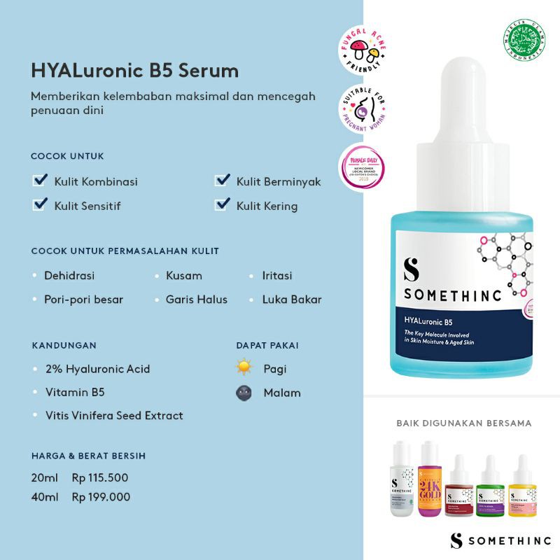 SOMETHINC Hyaluronic B5 Serum 40ml/20ml