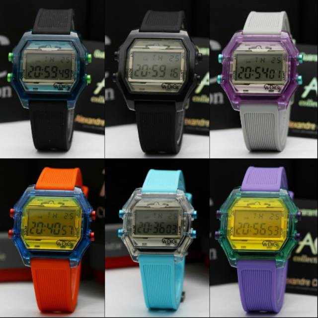 Alexandre Christie AC9224 AC 9224 UNISEX Rubber Digital Ac Digi Sport Original 100% | Jam Tangan