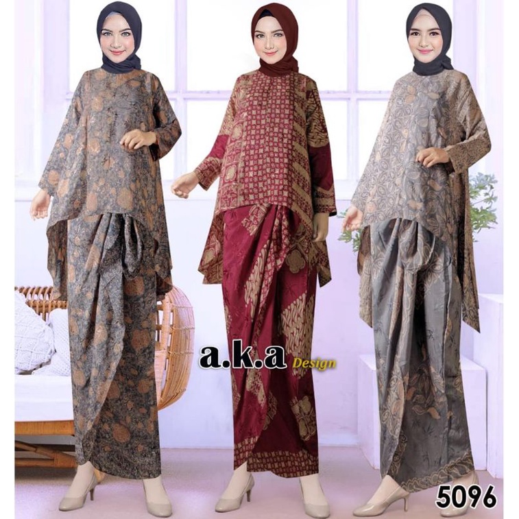 [5096] SETELAN ROK BATIK VISCOSE PREMIUM/SEMI SUTRA // KODE AKA