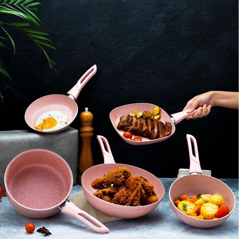 PERO GRANITE NONSTICK SET OF 5 / ALAT MASAK SET ANTI LENGKET / ALAT MASAK LENGKAP MPASI