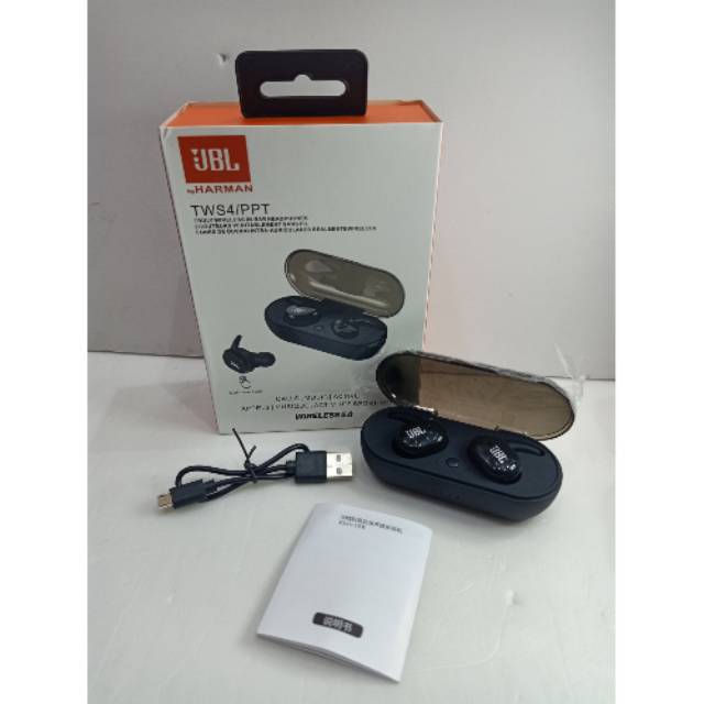 Jual EARPHONE BLUETOOTH JBL TWS 4 WIRELESS STEREO BY HARMAN KARDON  Indonesia|Shopee Indonesia