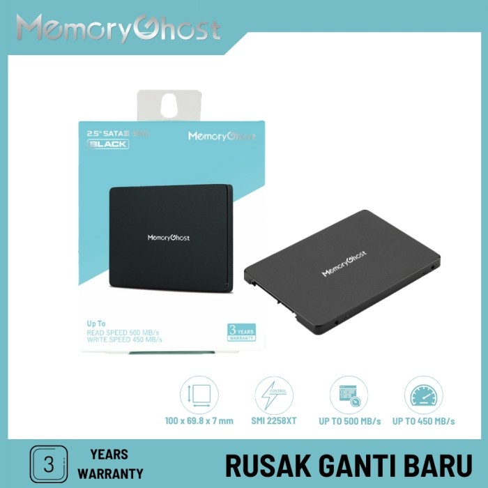 Memory Ghost SSD 2.5" Black Series 240 GB - Tanpa Caddy