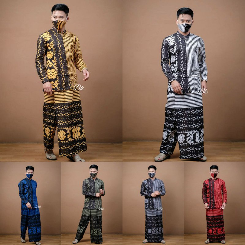 Set Kemeja Sarung Batik_Setelan Sarung dan Koko Motif Terbaru