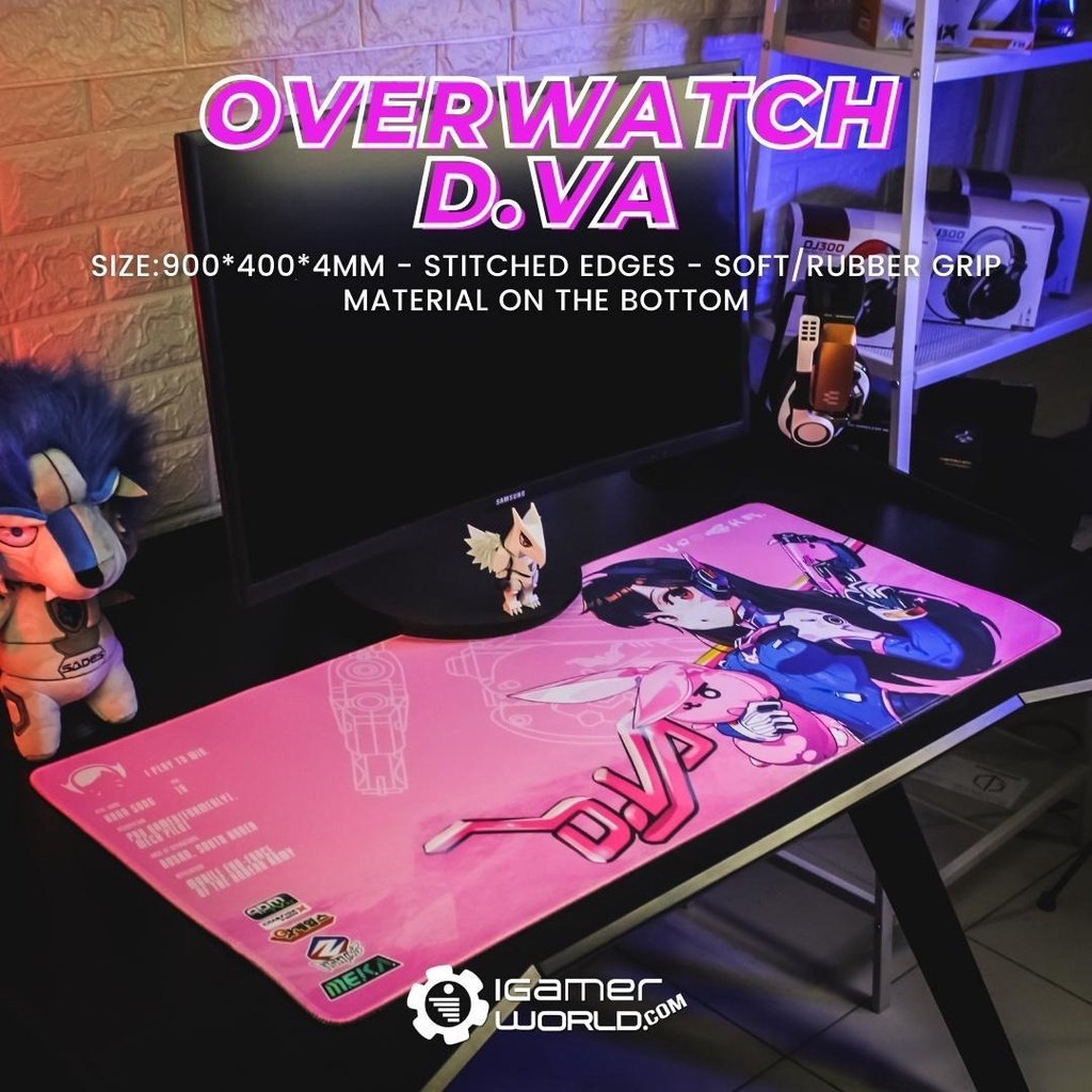 Jual Overwatch D.VA Deskmat XL Gaming Mousepad | Shopee Indonesia