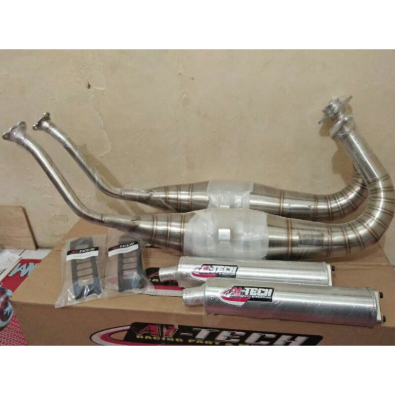 Knalpot Aitech Ai tech Original Ori stainles Cobra & Non cobra standar kawasaki ninja R RR & SS Vict