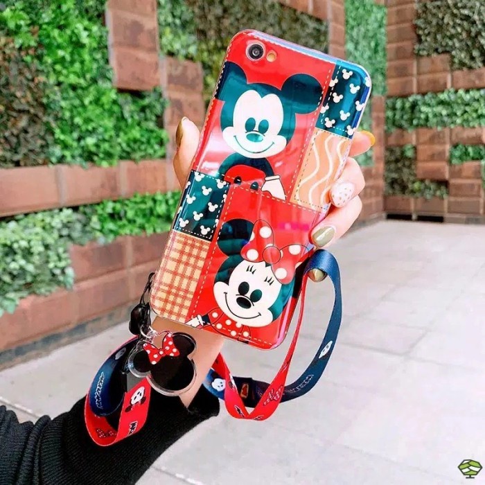 

Cantik Lanyard Tali Id Card Tali Gantungan Hp Snoopy Mickey Trendi