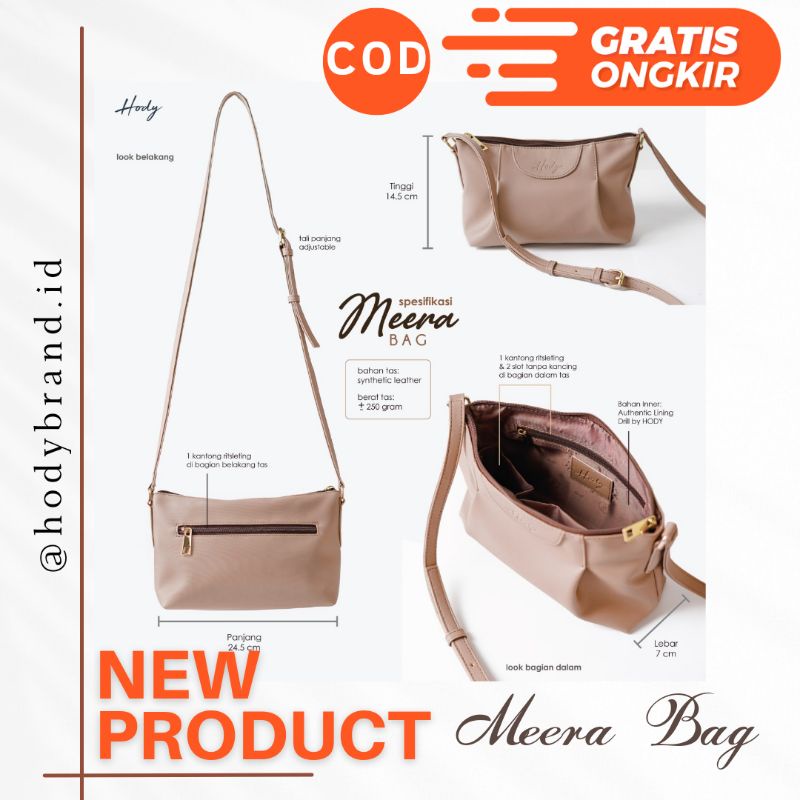 Ready‼️Meera Bag Tas Anti Air Hody | Tas Selendang Waterproof Simple Tas Hangout Wanita