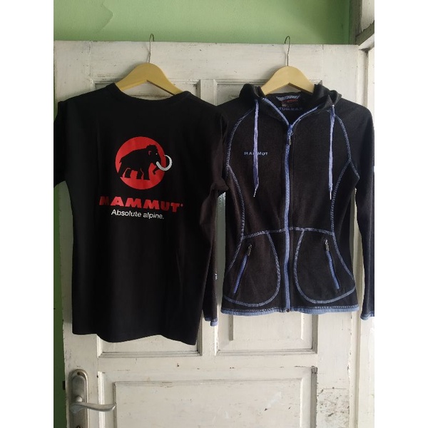kaos dan jacket inner mammut outdoor original