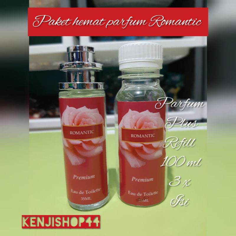 parfum thailand 35 ml romantic dan  isi ulang 100ml utk 3x refill