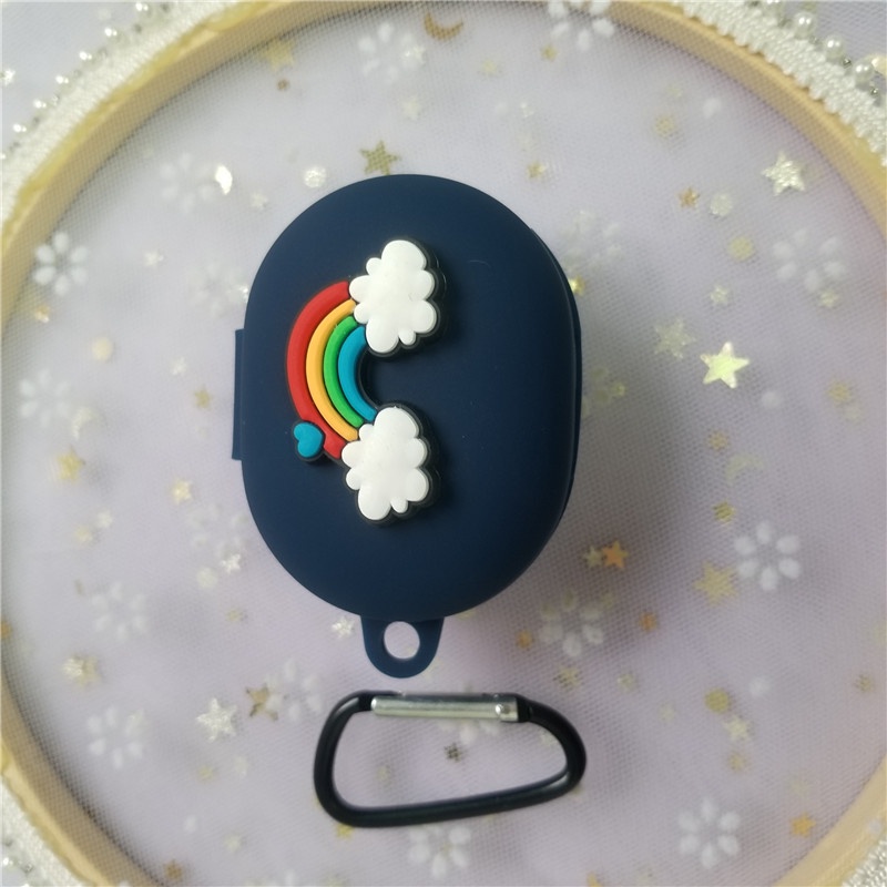 Casing Silikon Motif Kartun + Karabiner Untuk Earphone Wireless Bluetooth Haylou GT7