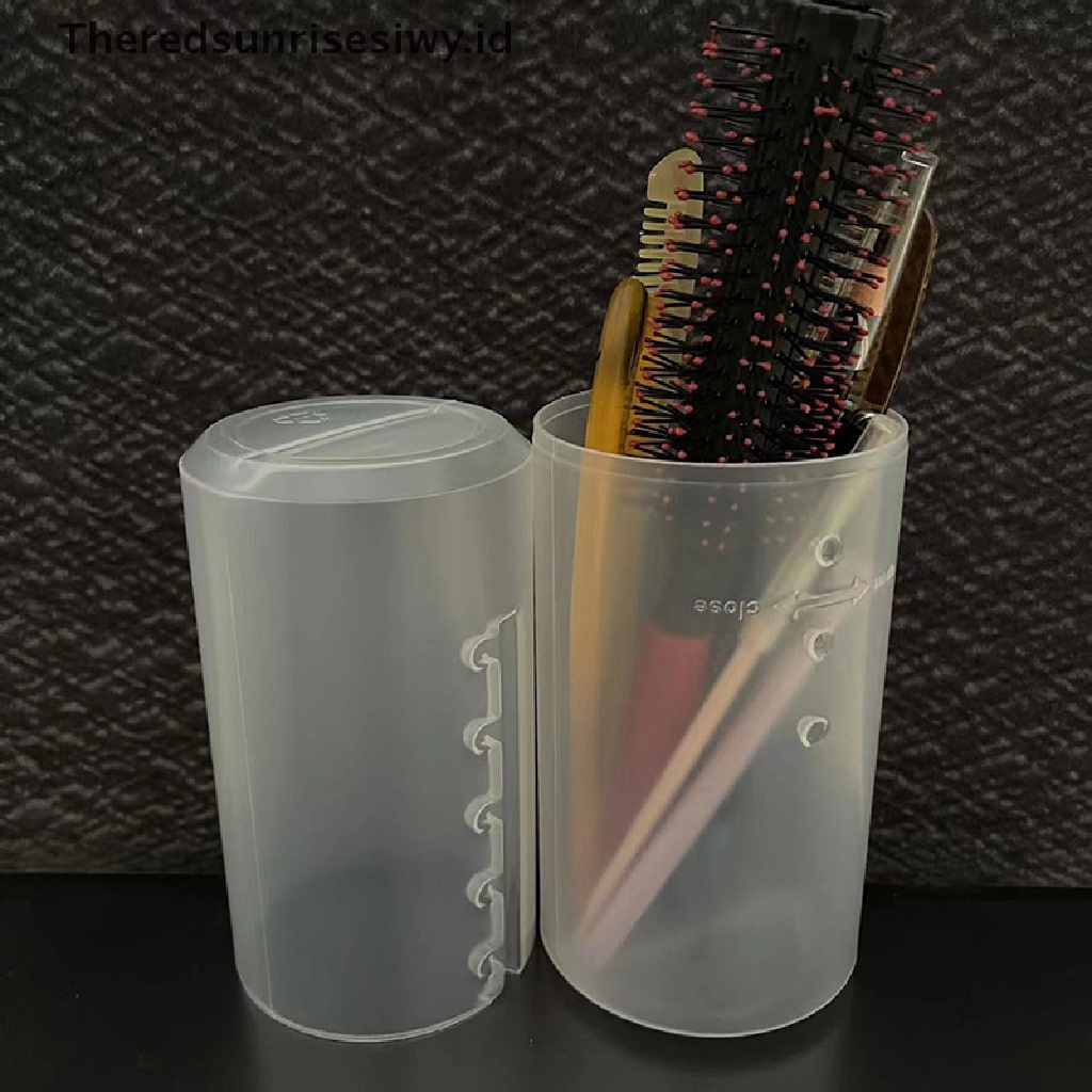 # Alat Rumah Tangga # Holder Penyimpanan Brush Makeup Tinggi Dapat Disesuaikan Bahan PP Dengan Tutup