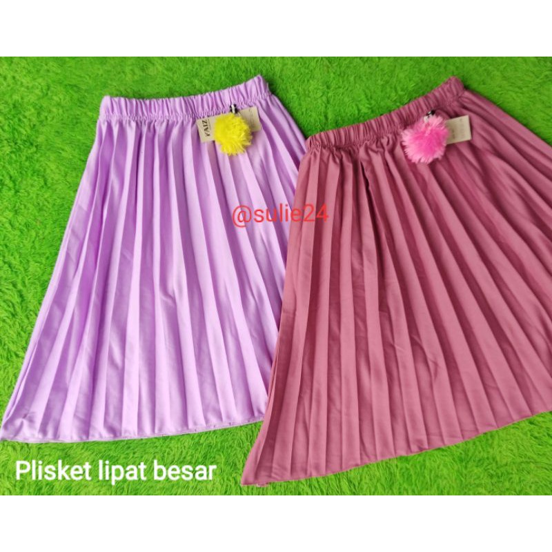 ROK PLISKET PREMIUM ANAK MUAT UMUR 3-9 thn/Rok plisket mayung anak lipat besar