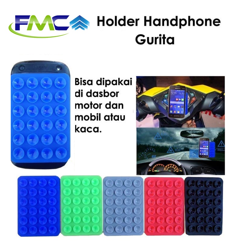 Gurita HP Kuat Tempelan Phone Holder Motor Mobil Murah Perekat Super Aksesoris Handphone