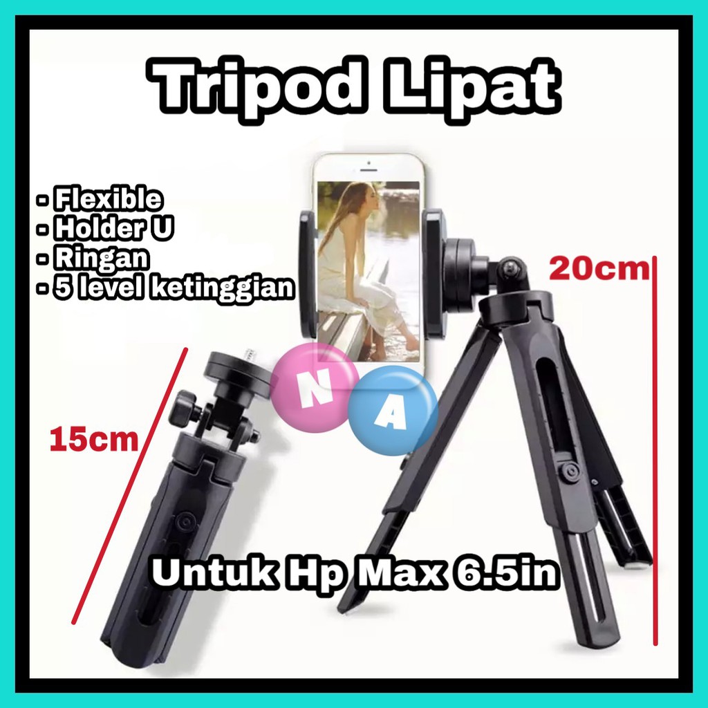 Tripod Mini Lipat - Universal Tripod Support Plus Holder U