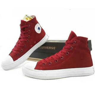 Sepatu Converse All Star Chuck Taylor High Merah Maroon | Shopee Indonesia