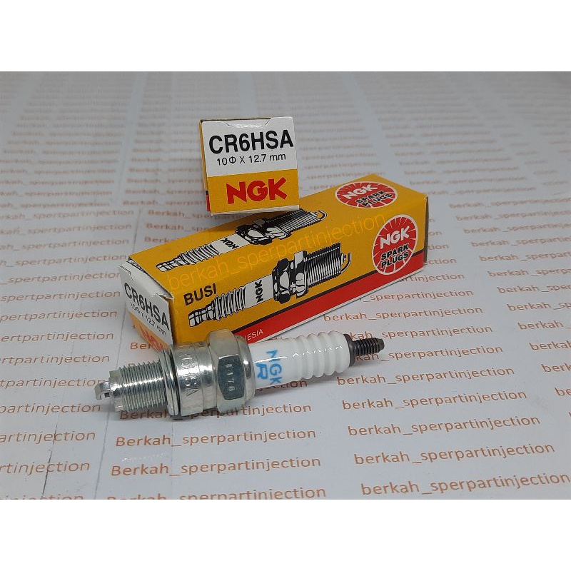 BUSI CR6HSA MIO J /MIO SOUL /MIO M3 TIPE INJEKSI KHUSUS MOTOR INJEKSI BUSI PENDEK CR6HSA (NGK)