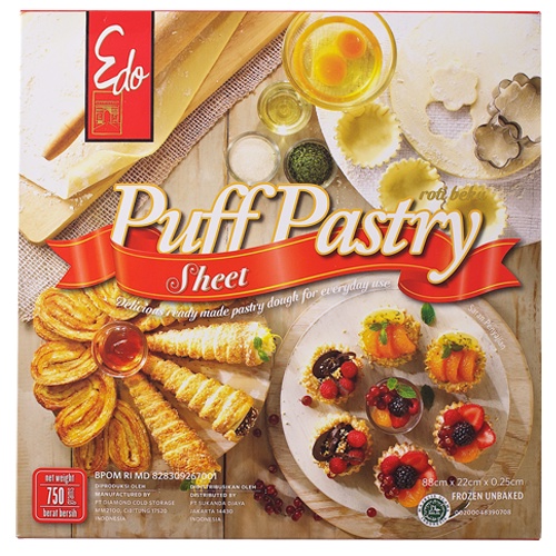 

Edo Puff Pastry Sheet 750gr (KHUSUS KURIR INSTANT)