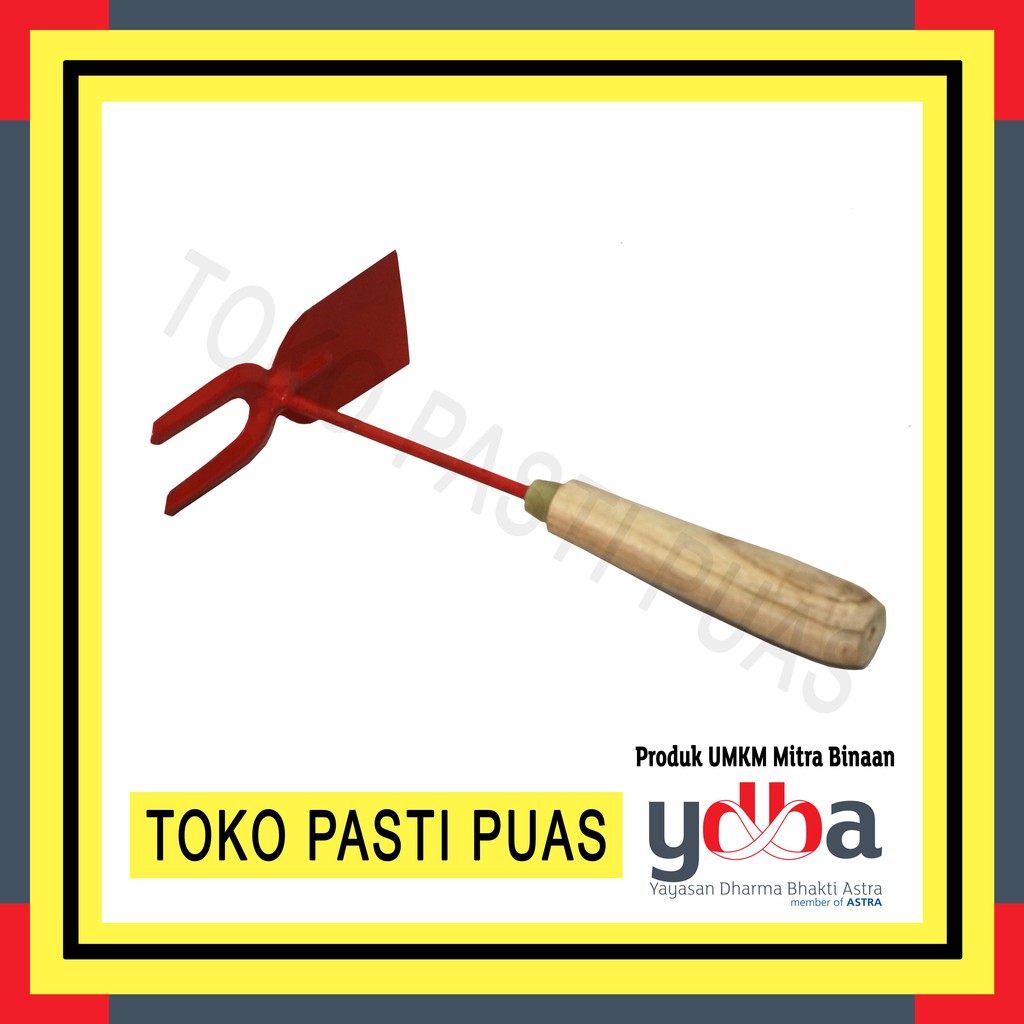 Cangkul Garpu Mini Gagang Kayu Alat Garukan Tanah Taman Cangkul Garpu Mini Gagang Kayu Alat Garukan Tanah Taman