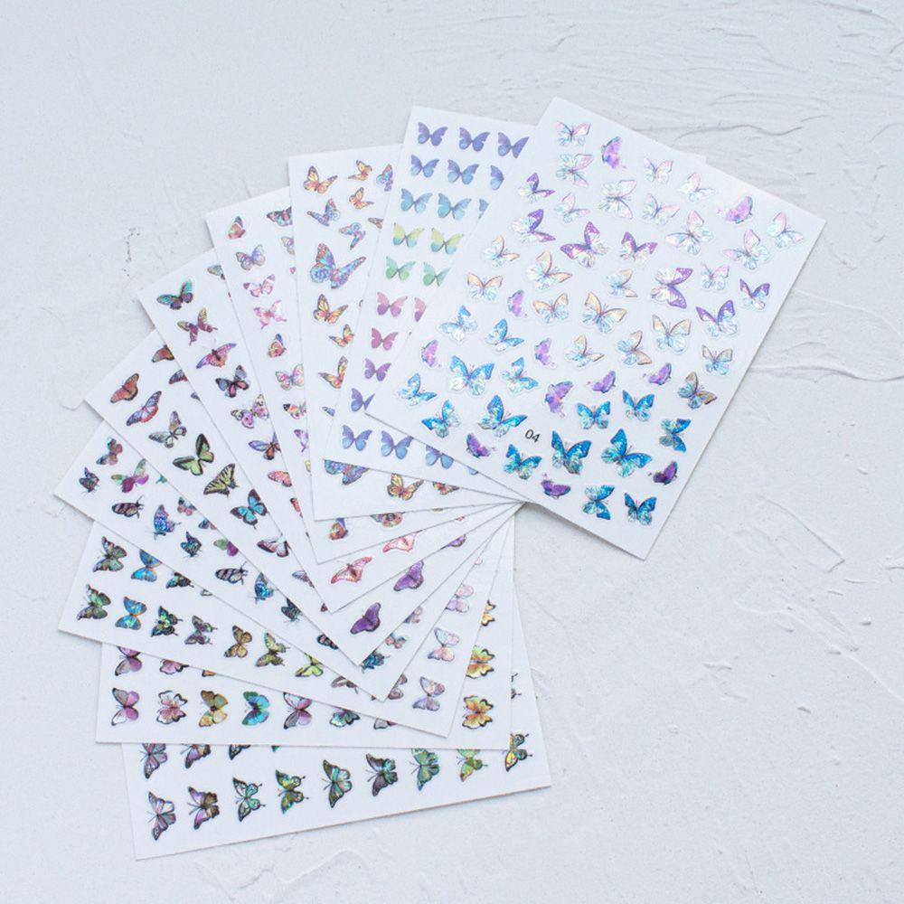 R-FLOWER Stiker Kuku Hot DIY Nail Art Hologram