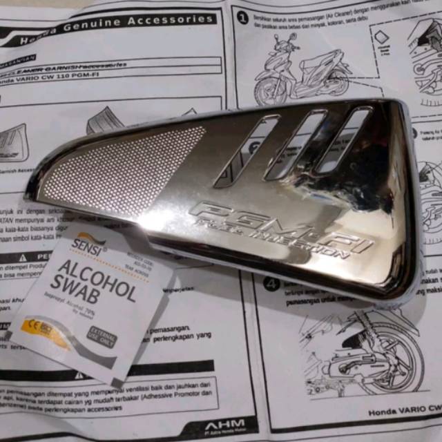 Cover tutup filter udara beat fi scoopy fi vario 110 led Original variasi croome