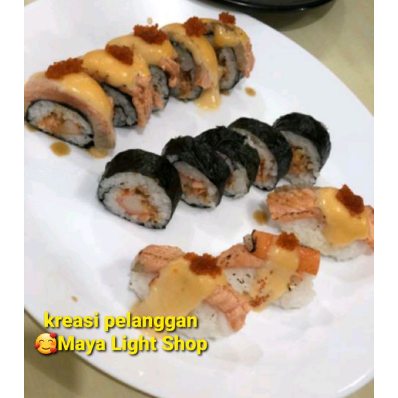 Nori sushi isi 5 lembar halal murah nori java sakao rumput laut bahan sushi bento kimbap gimbap dried seaweed kering tokinori sushi nori murah
