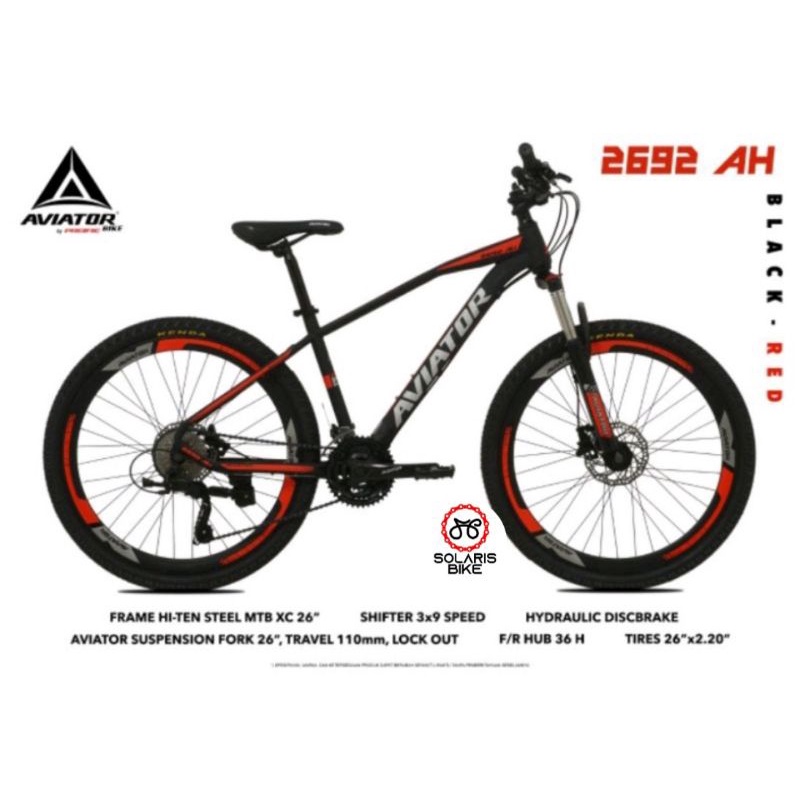 Sepeda Gunung MTB Anak Dewasa 26 Aviator 2692 AH HD Hidrolic