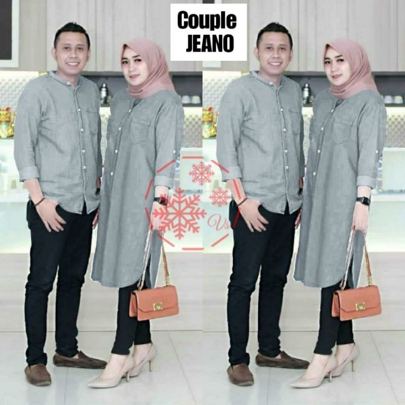 CP JEANO COUPLE PASANGAN, KATUN, GAMIS HIJAB MUSLIM, DRESS MAXY TUNIK, 3 UKURAN