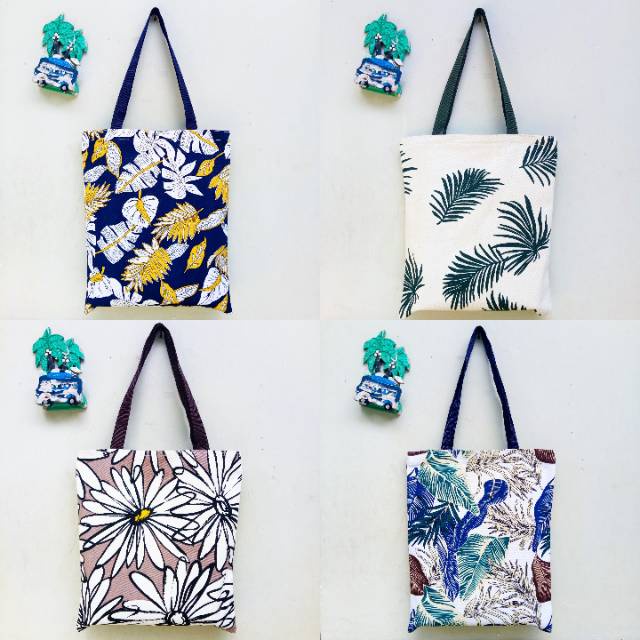 TOTEBAG / TAS TOTE BAG WANITA KANVAS MOTIF CANTIK