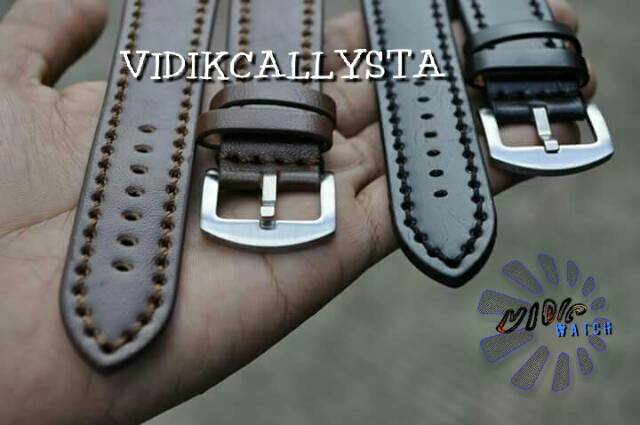 LEATHER STRAP TALI KULIT KALEP UNIVERSAL 22 24 MM SEMUA JAM